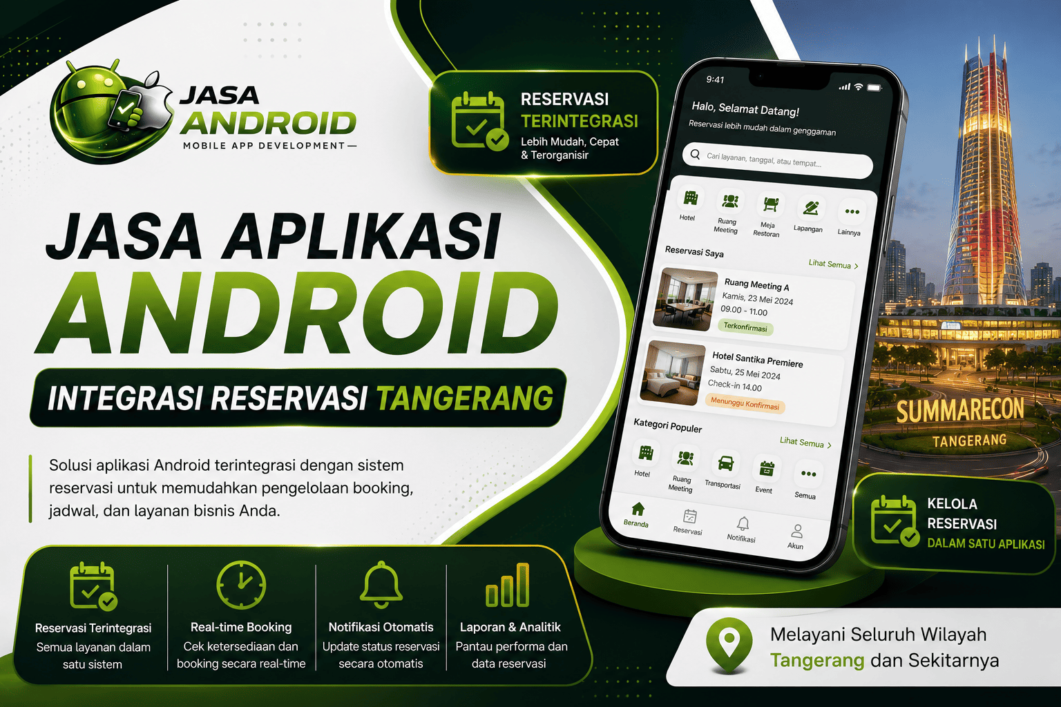 Jasa Aplikasi Android Integrasi Reservasi Tangerang untuk Bisnis yang Ingin Lebih Cepat, Teratur, dan Profesional